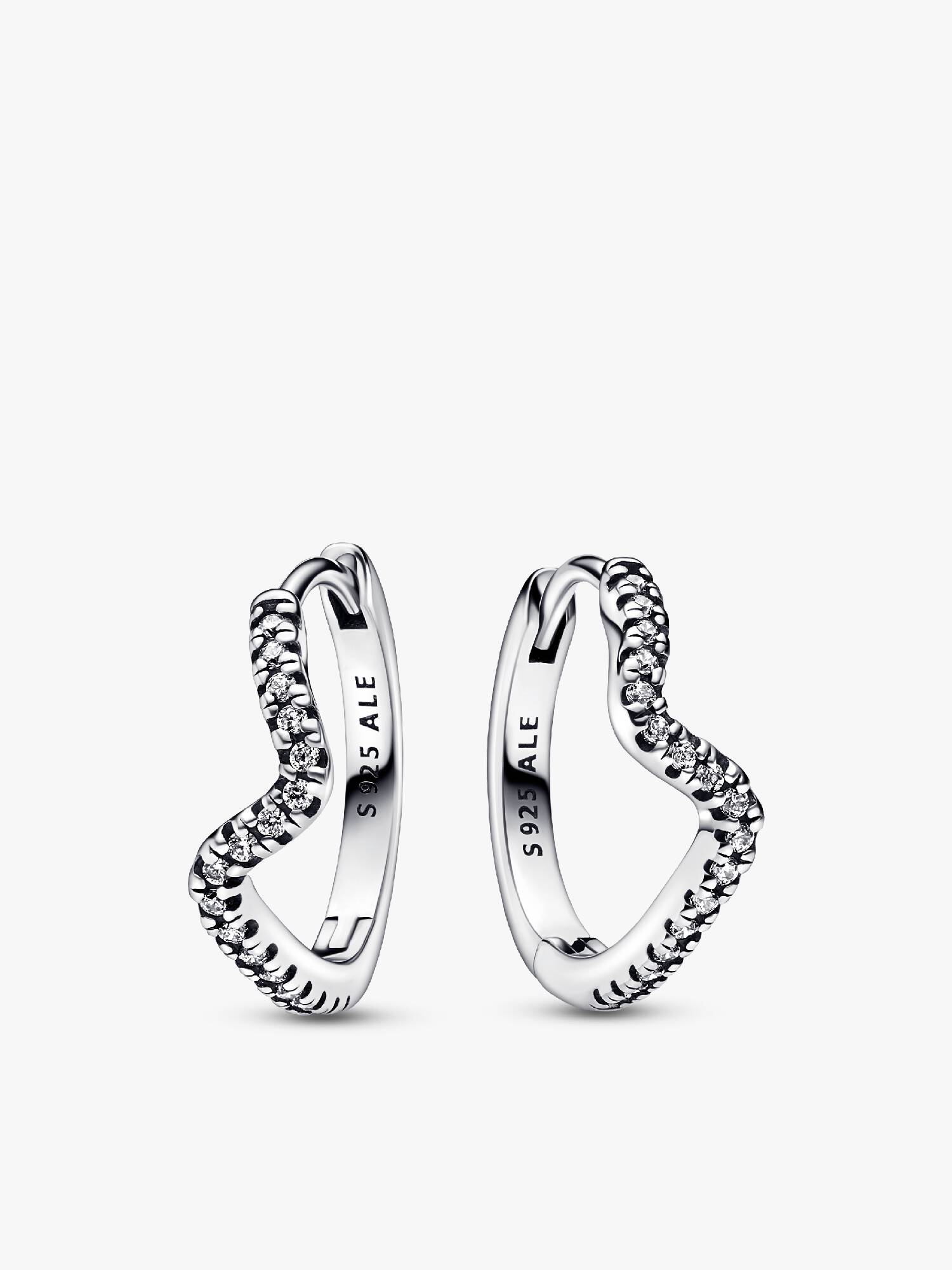 FINAL SALE - Sparkling Wave Hoop Earrings