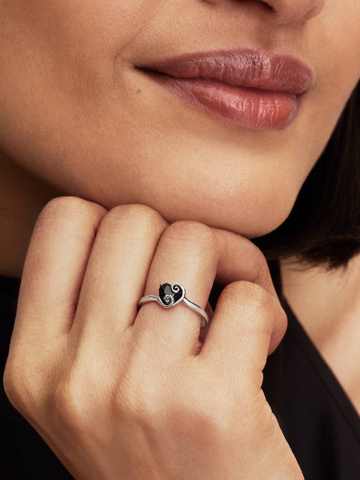 Bague Cœur noir Jack Skellington de L’Étrange Noël de Monsieur Jack de Disney 