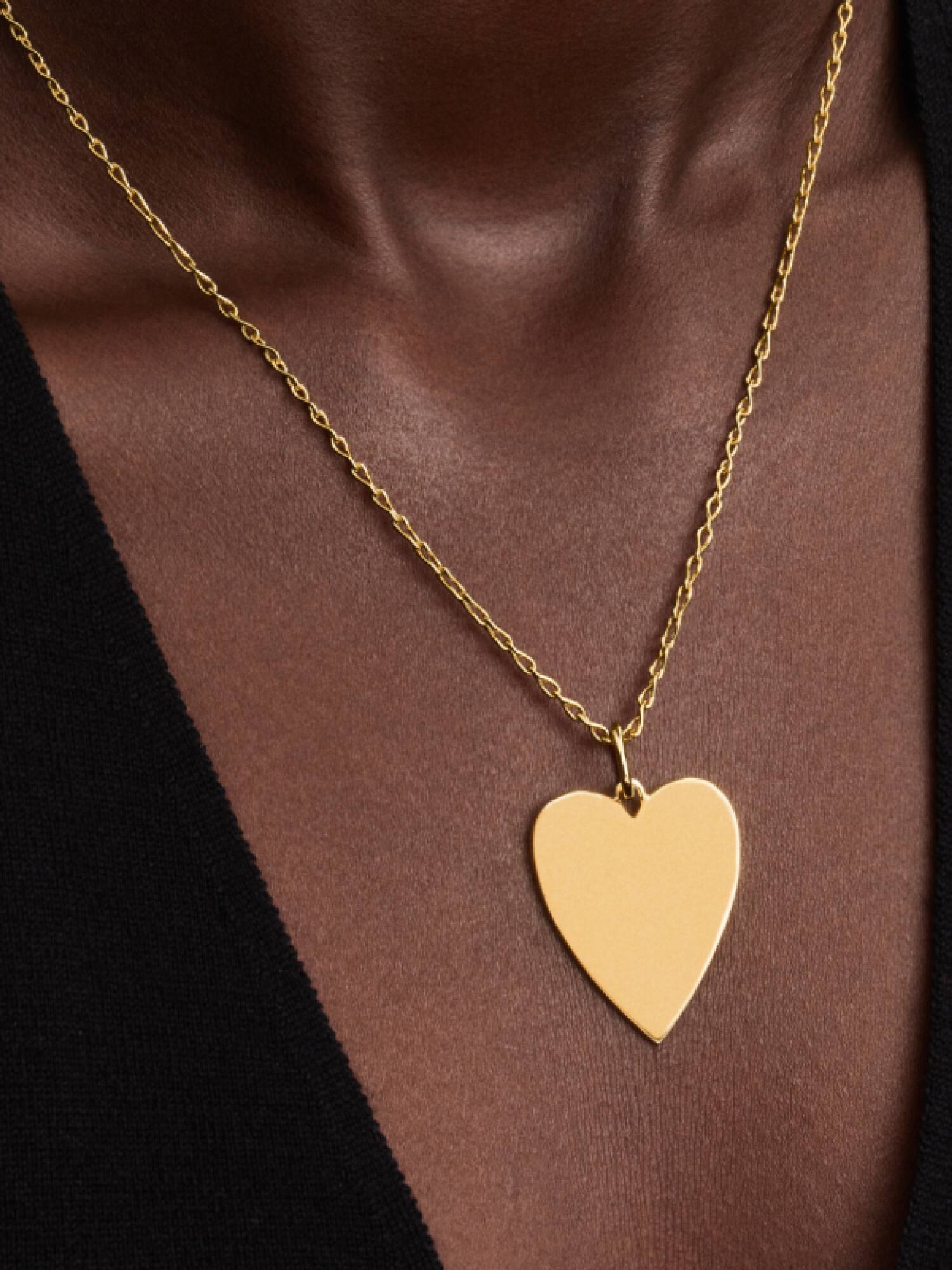 FINAL SALE - Engravable Heart Oversized Tag Pendant