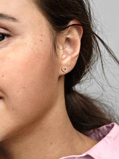 VENTE FINALE - Clous d’oreille Cœur ouvert