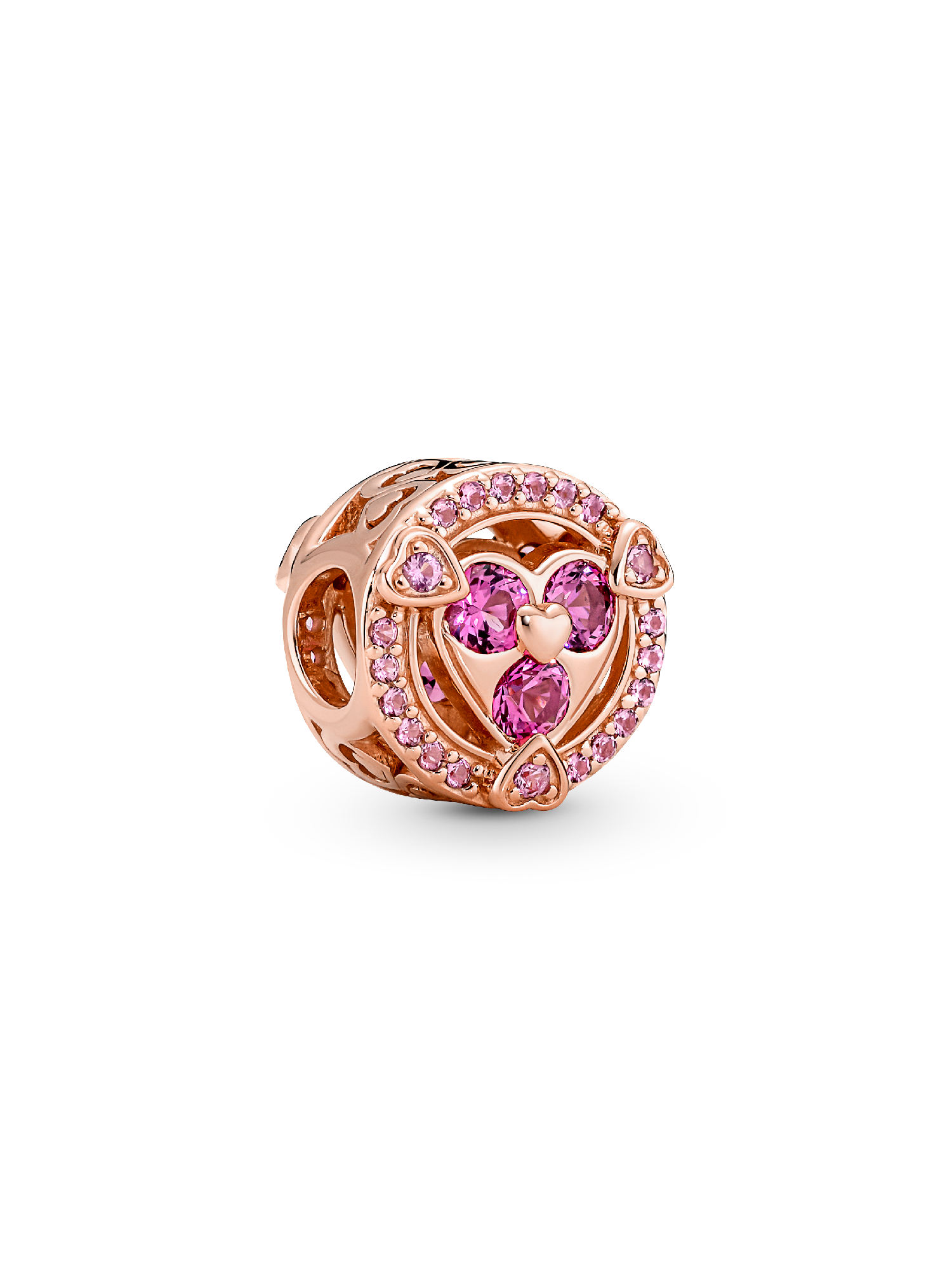 Reveal Your Love Sparkling Hearts Button Charm