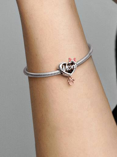 FINAL SALE - Disney Minnie Mouse Mom Heart Charm
