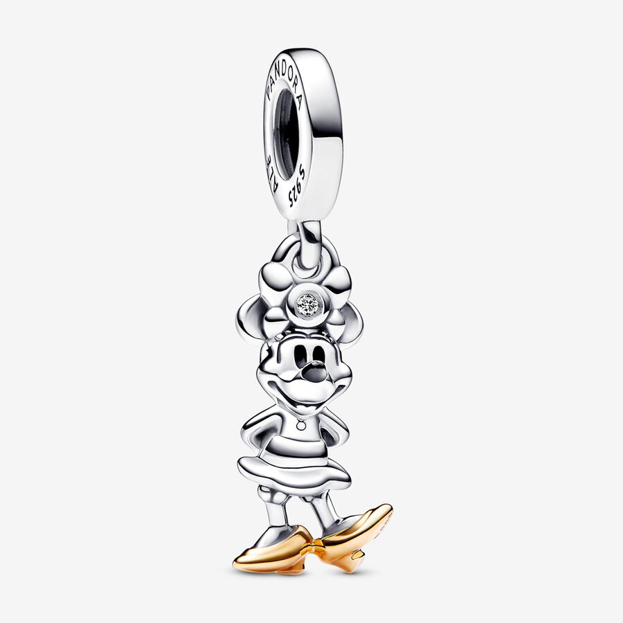 Disney 100th Anniversary Minnie Mouse Lab-grown Diamond Dangle Charm image number 0