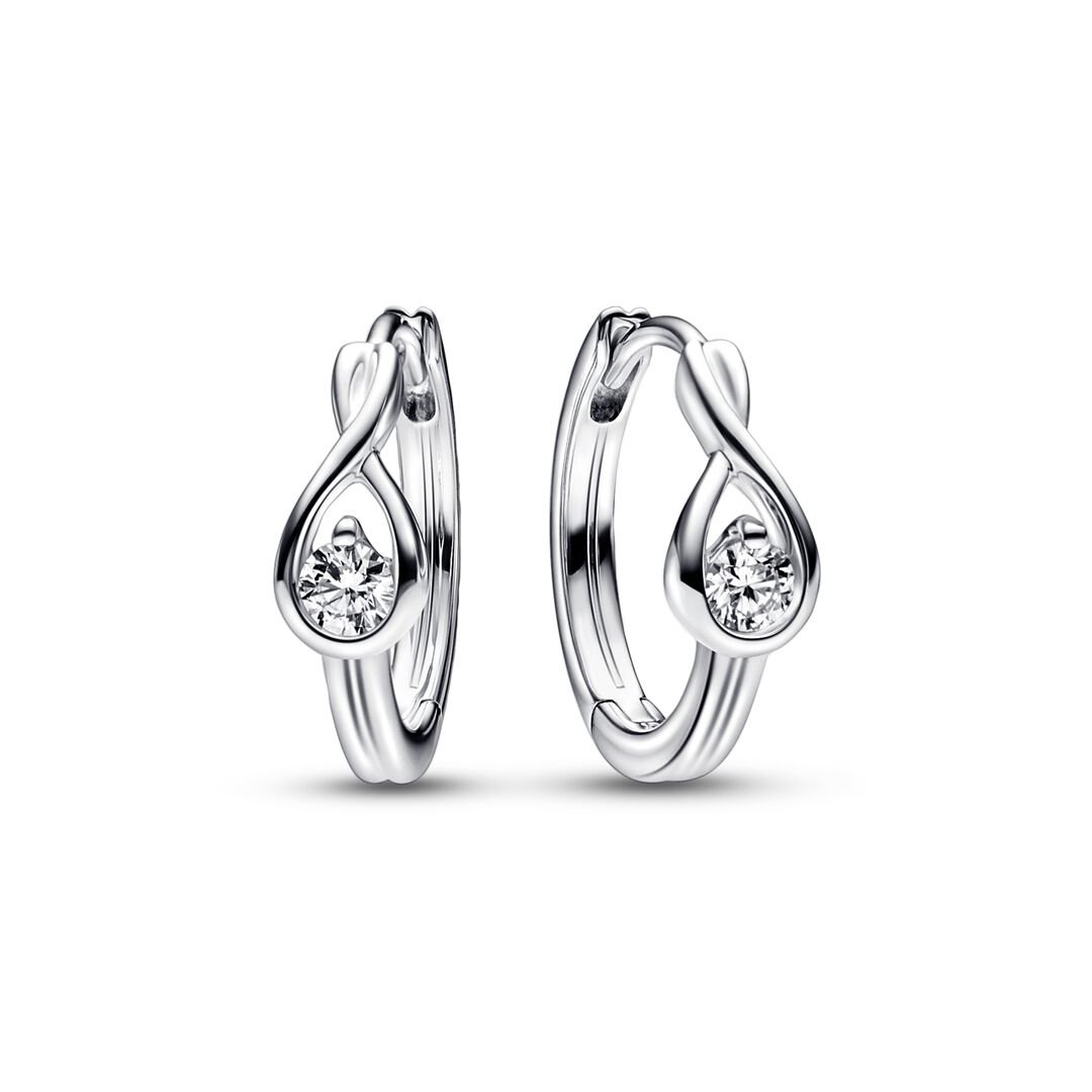 Pandora Infinite Lab-grown Diamond Hoop Earrings 0.20 carat tw Sterling Silver