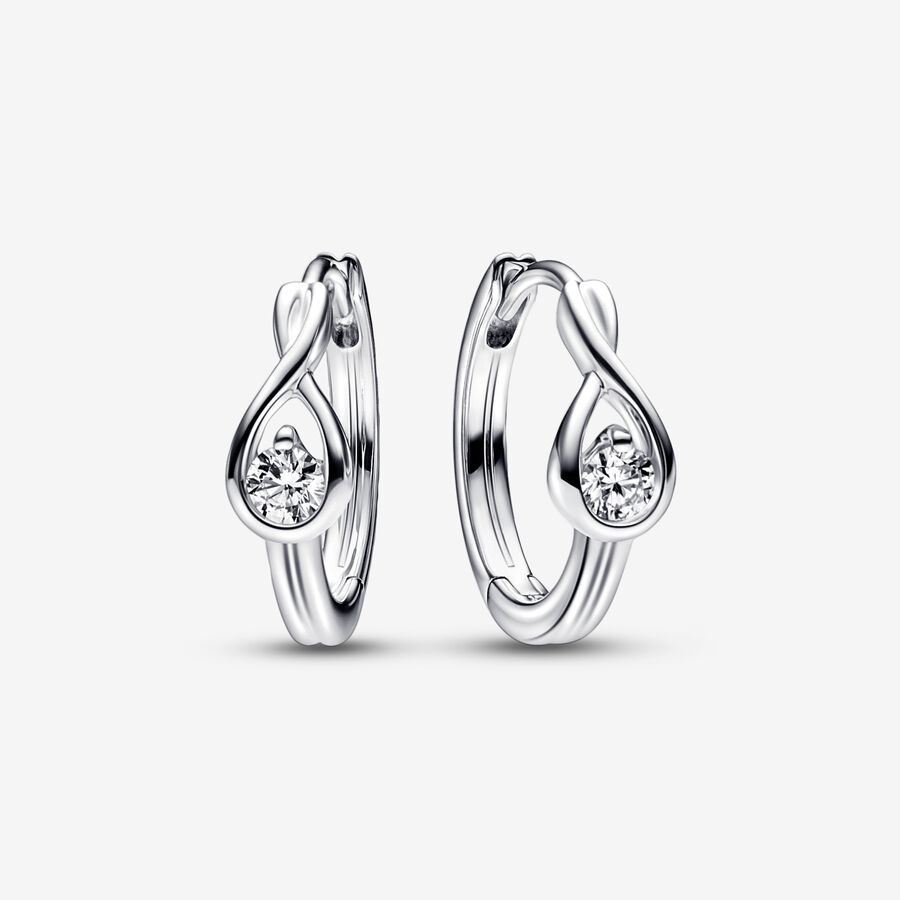 Pandora Infinite Lab-grown Diamond Hoop Earrings 0.20 ct tw Sterling Silver image number 0