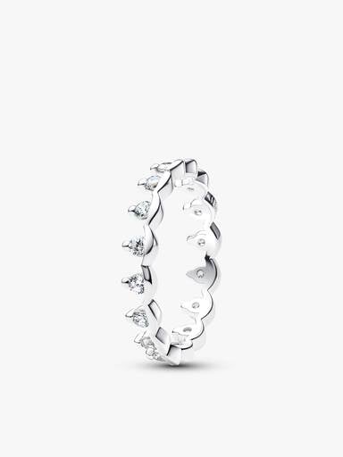 Sparkling Regal Mixed Metal Ring Stack