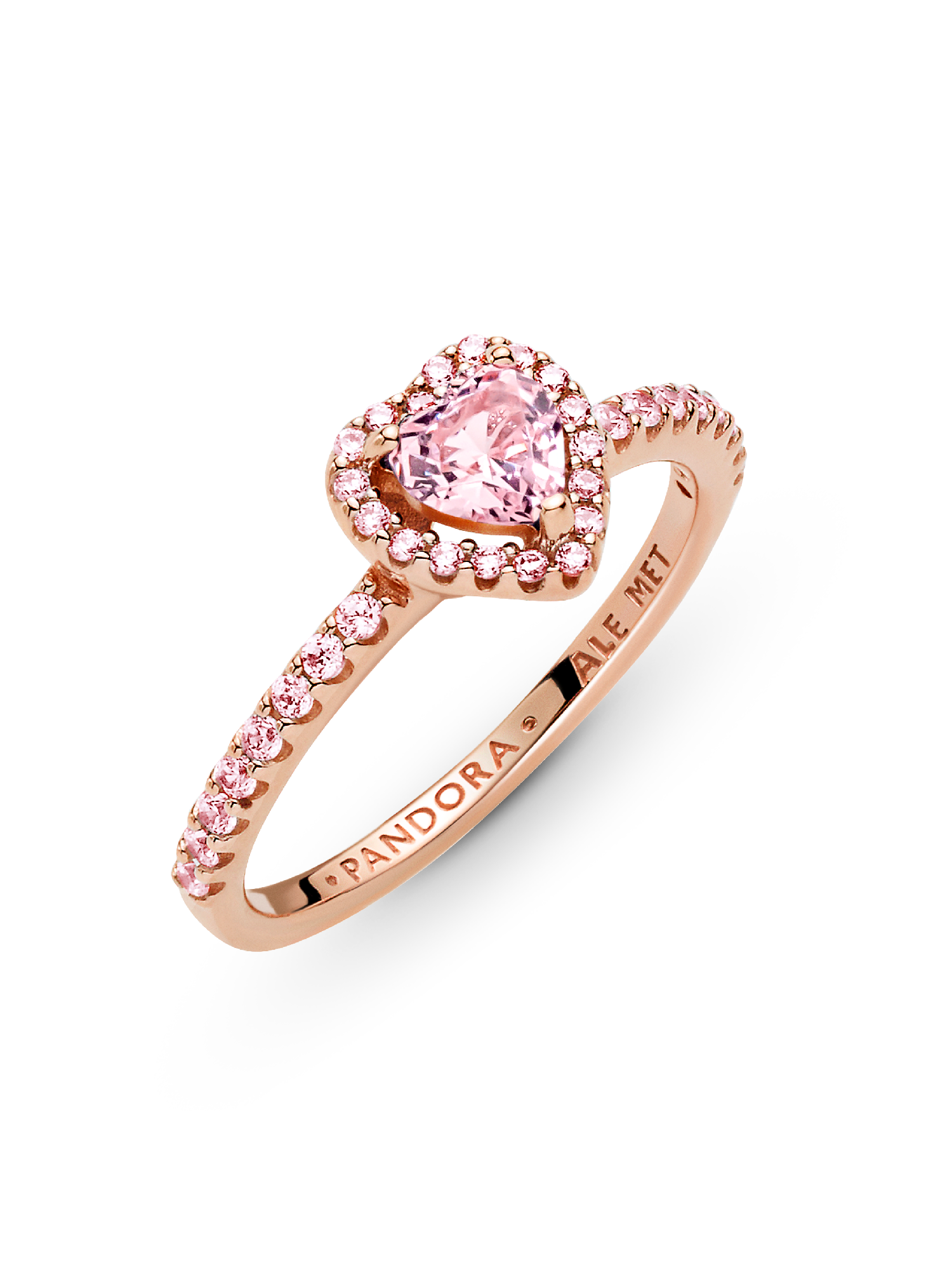 Sparkling Elevated Heart Ring