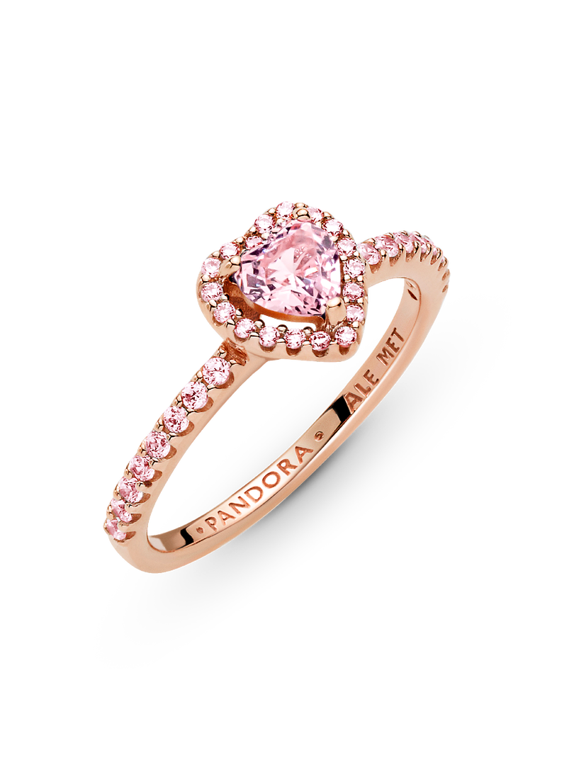 Sparkling Elevated Heart Ring