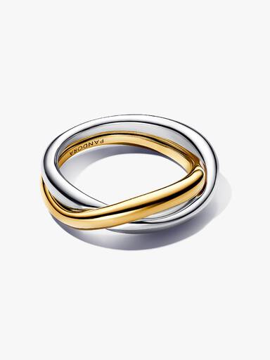 Two-tone Entwined Bands Ring