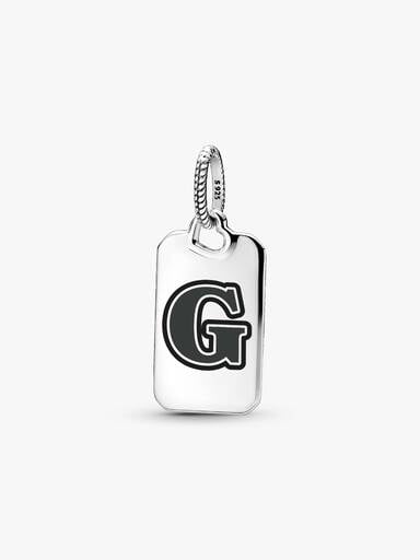 Letter G Rectangle Pendant