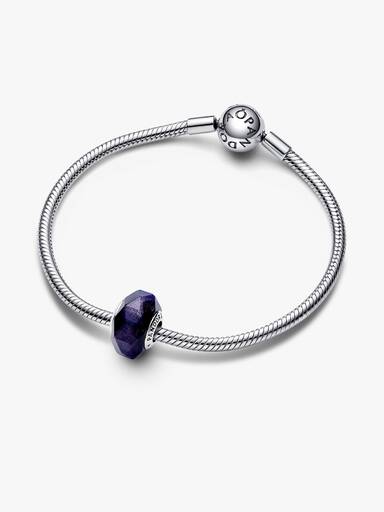 Faceted Blue Murano Glass Charm