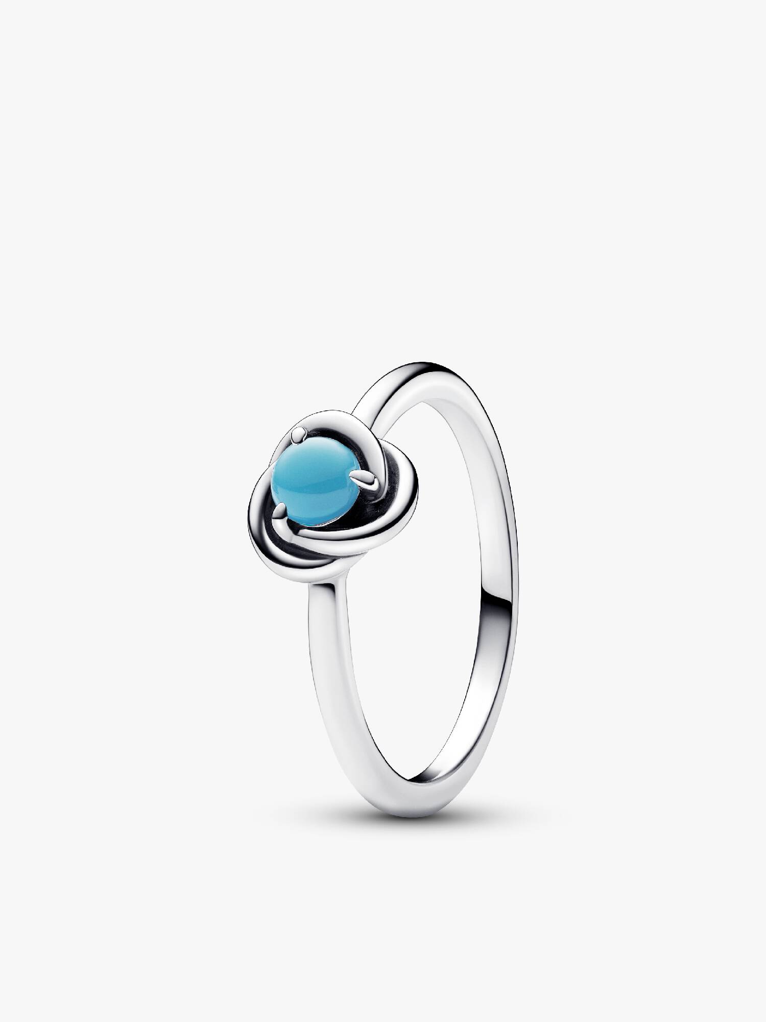 December Turquoise Blue Eternity Circle Ring