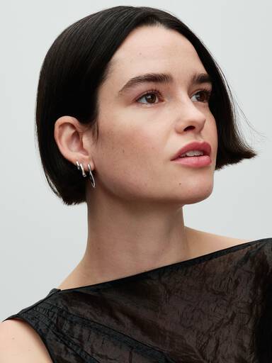 FINAL SALE - Organically V-shaped Open Hoop Earrings