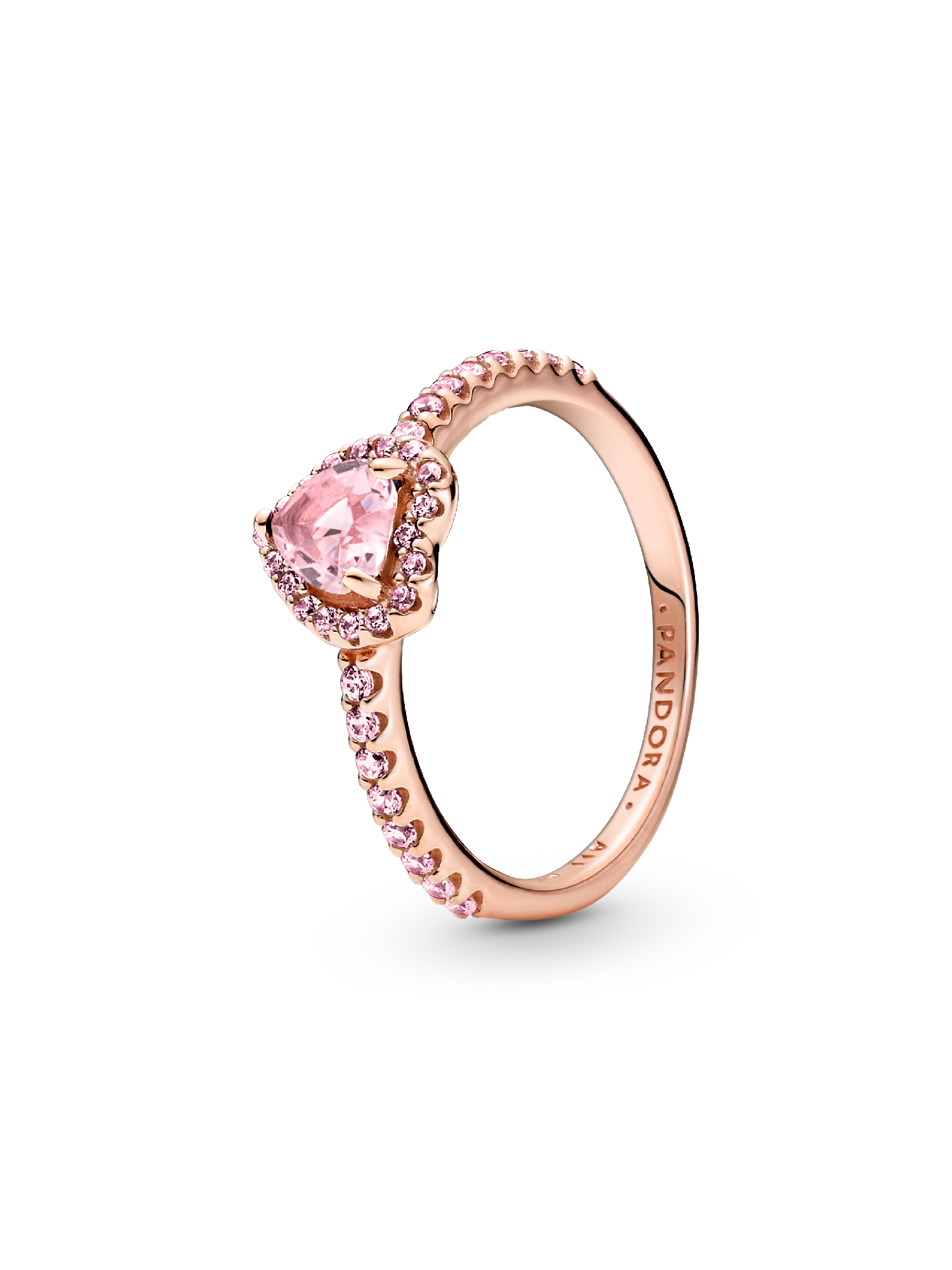 Sparkling Elevated Heart Ring