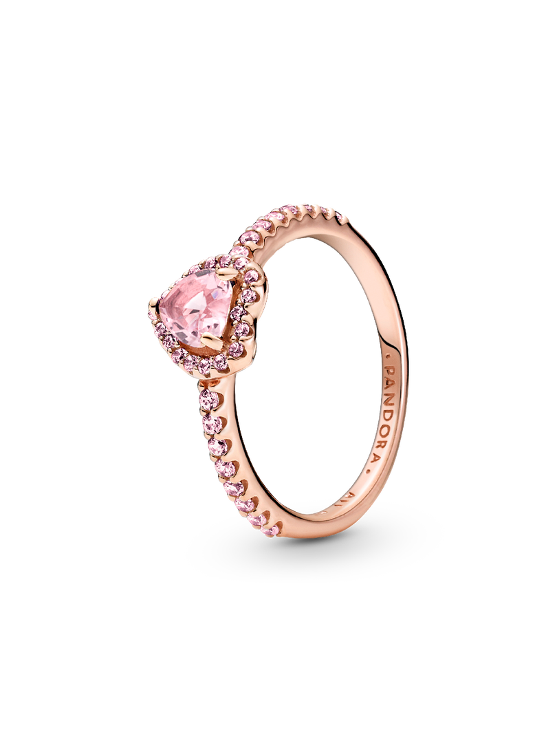 Sparkling Elevated Heart Ring