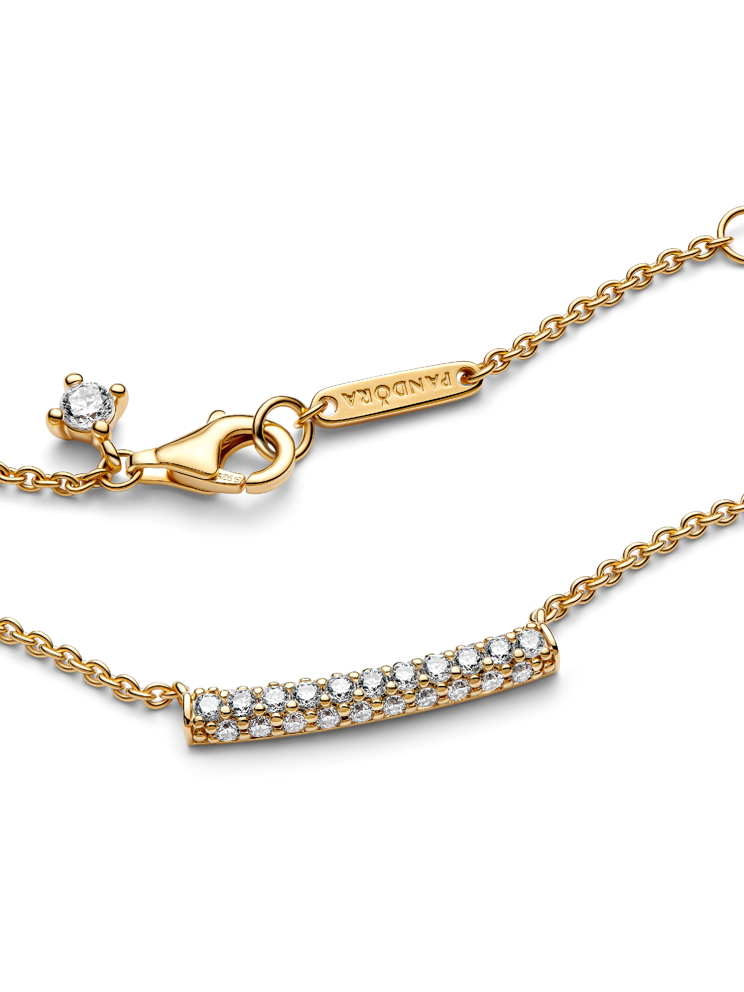 Pandora Timeless Pavé Single-row Bar Collier Necklace
