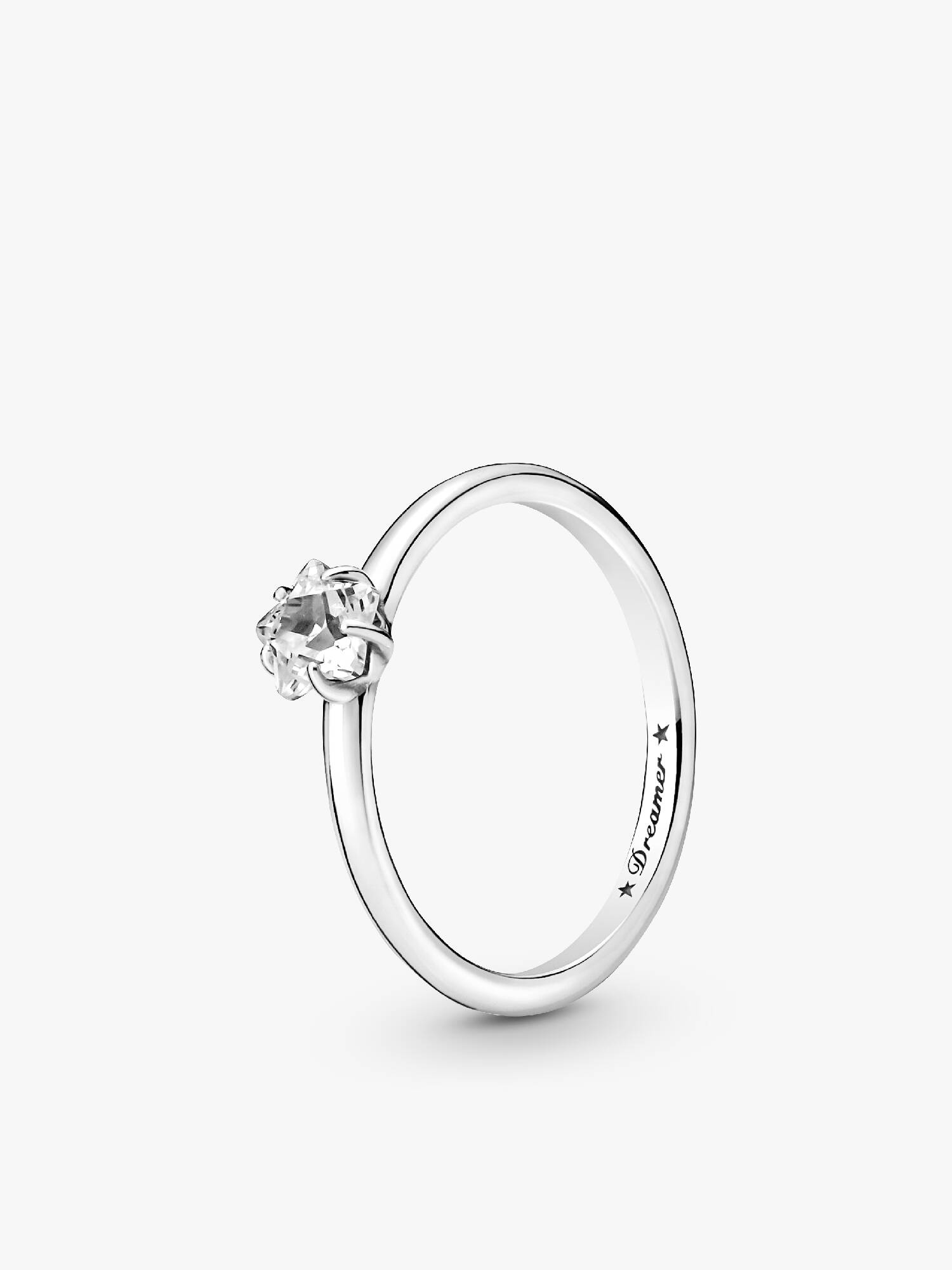 Bague à solitaire Étoile scintillante céleste