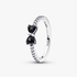 Bague Boucle noire scintillante Bague Boucle noire scintillante