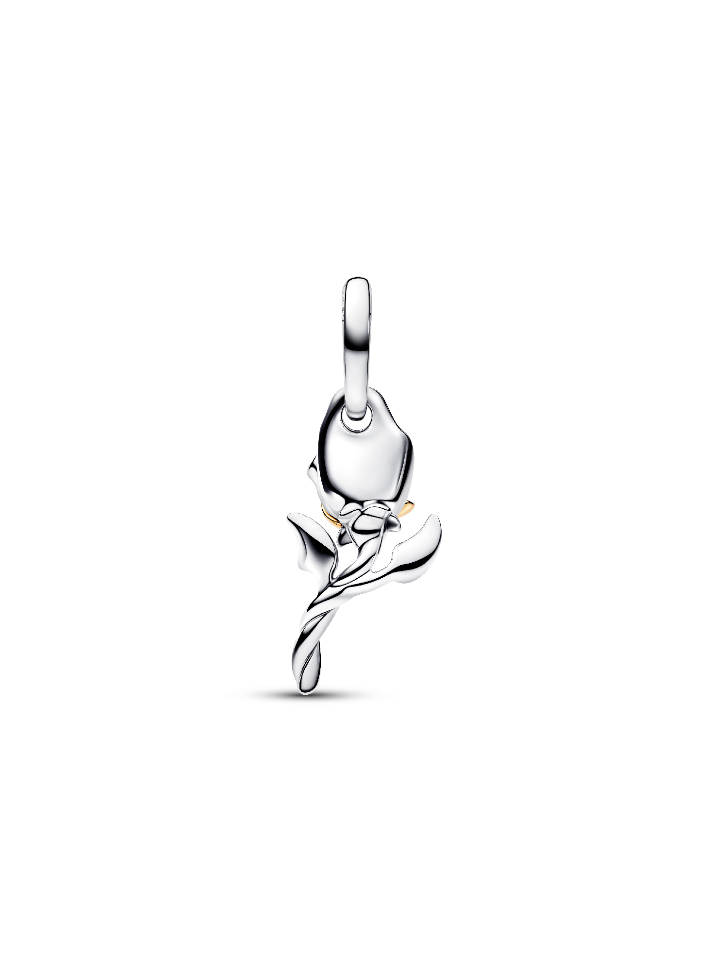 Disney Belle Enchanted Rose Lab-grown Diamond Dangle Charm