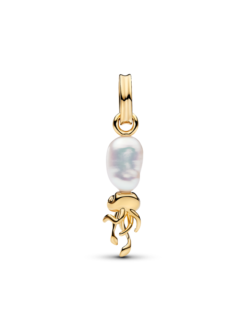 Treated Freshwater Cultured Baroque Pearl Squid Dangle Charm
