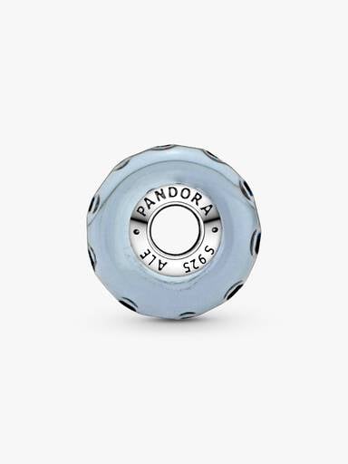 Charm Océan en verre de Murano à vagues bleu foncé