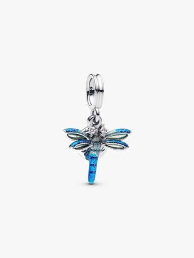 Charm-pendentif double Libellule