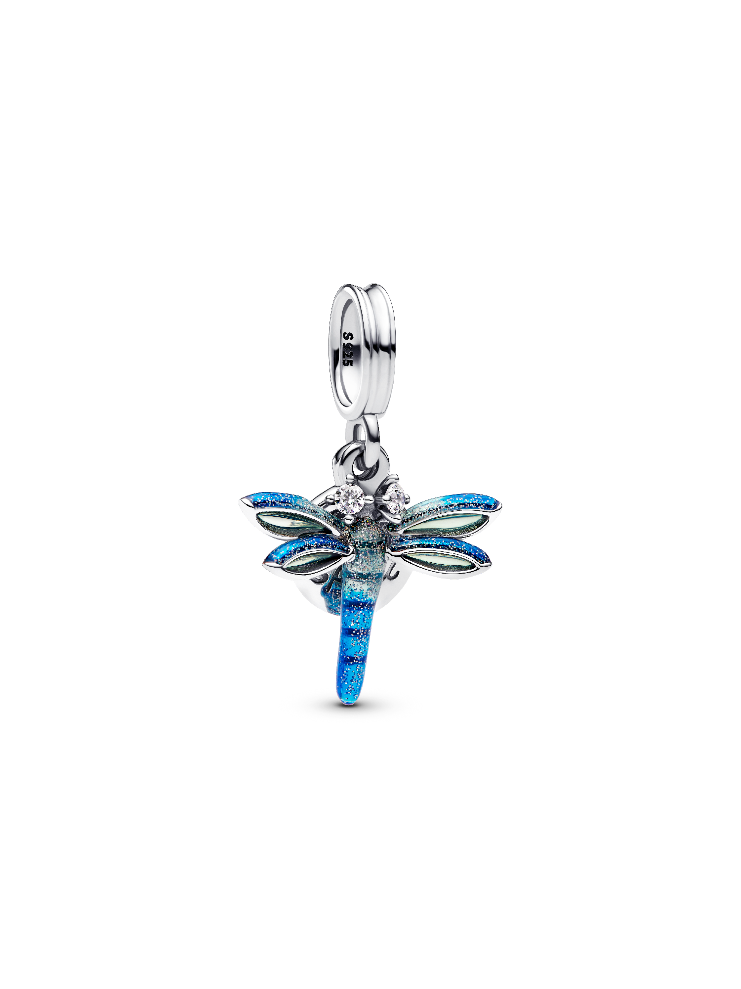 Dragonfly Double Dangle Charm | Pendant | Sterling silver