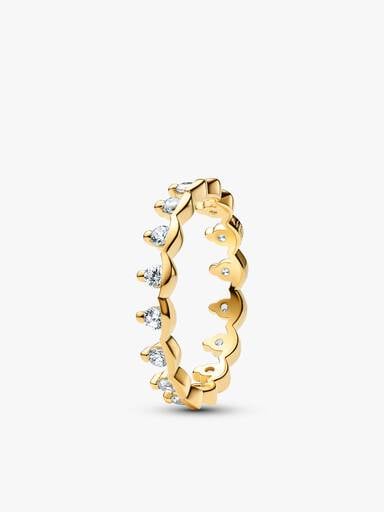 Sparkling Regal Mixed Metal Ring Stack