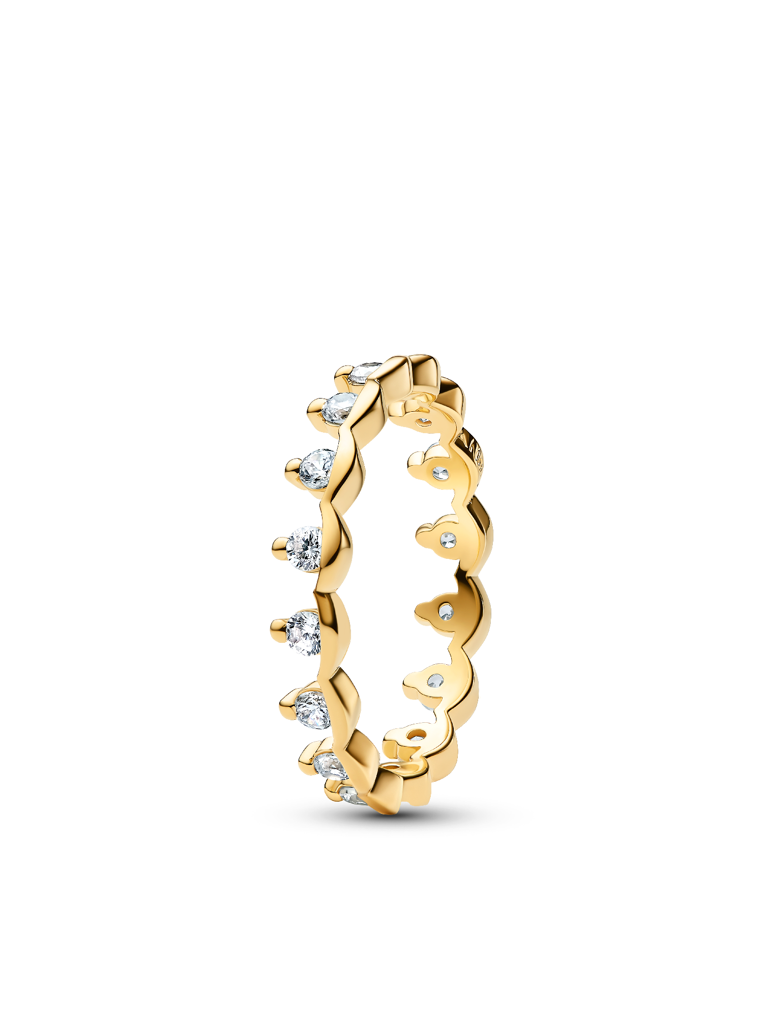 Sparkling Regal Mixed Metal Ring Stack