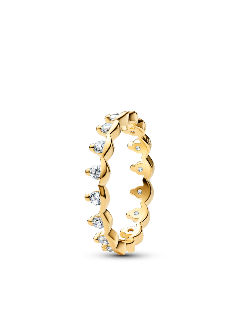 Sparkling Regal Mixed Metal Ring Stack