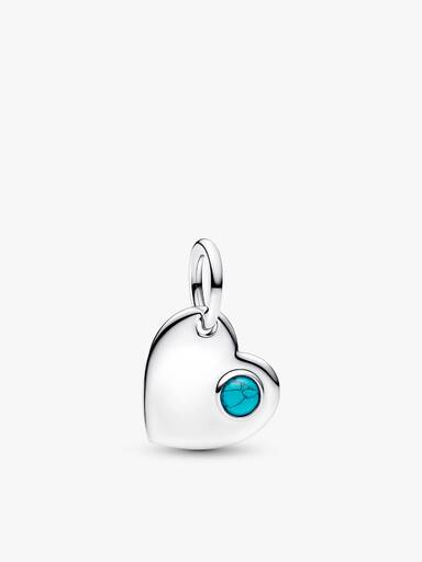 Collier à pendentif Cœur avec pierre de naissance de décembre