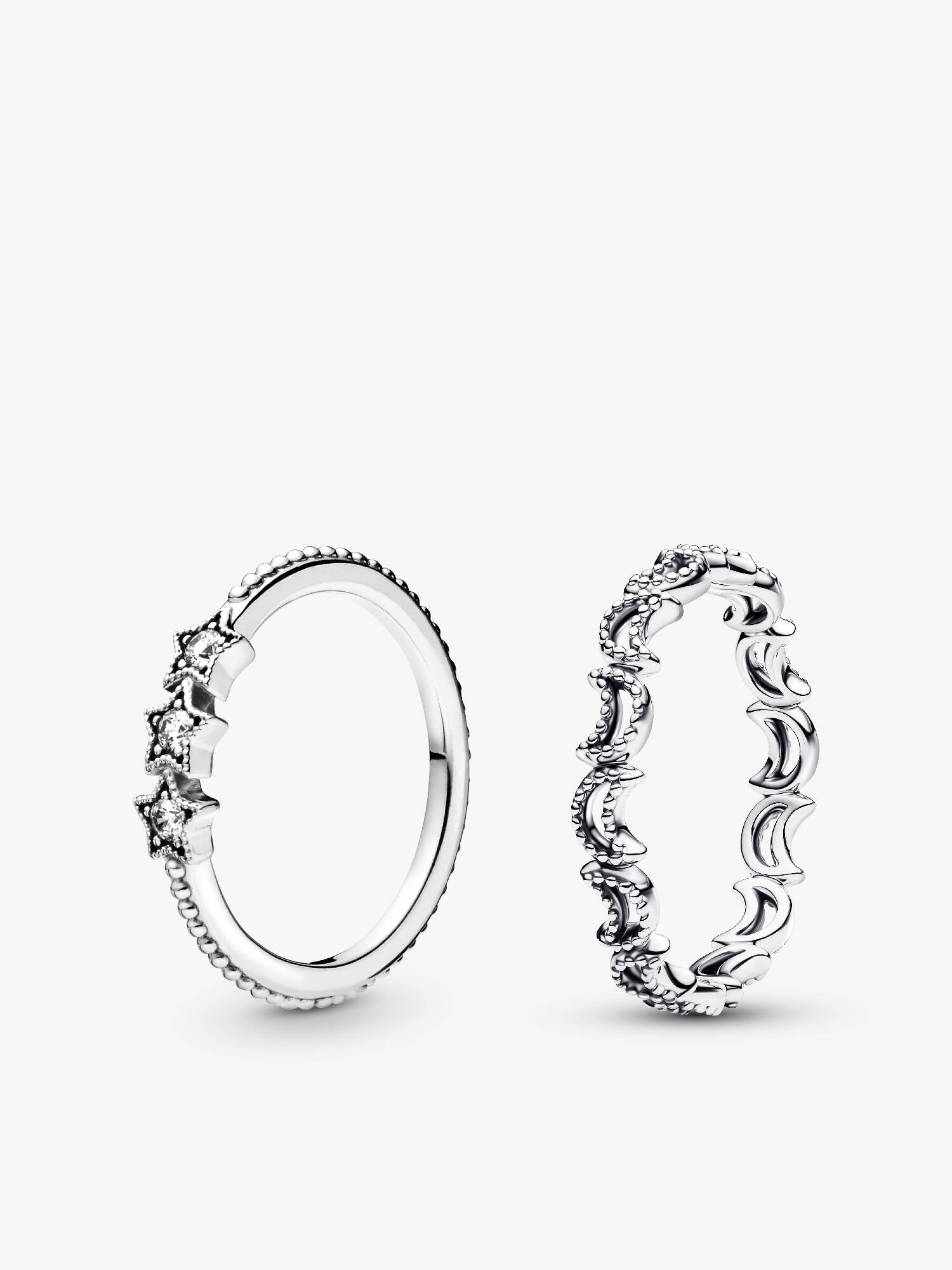 Celestial Star & Moon Ring Stack