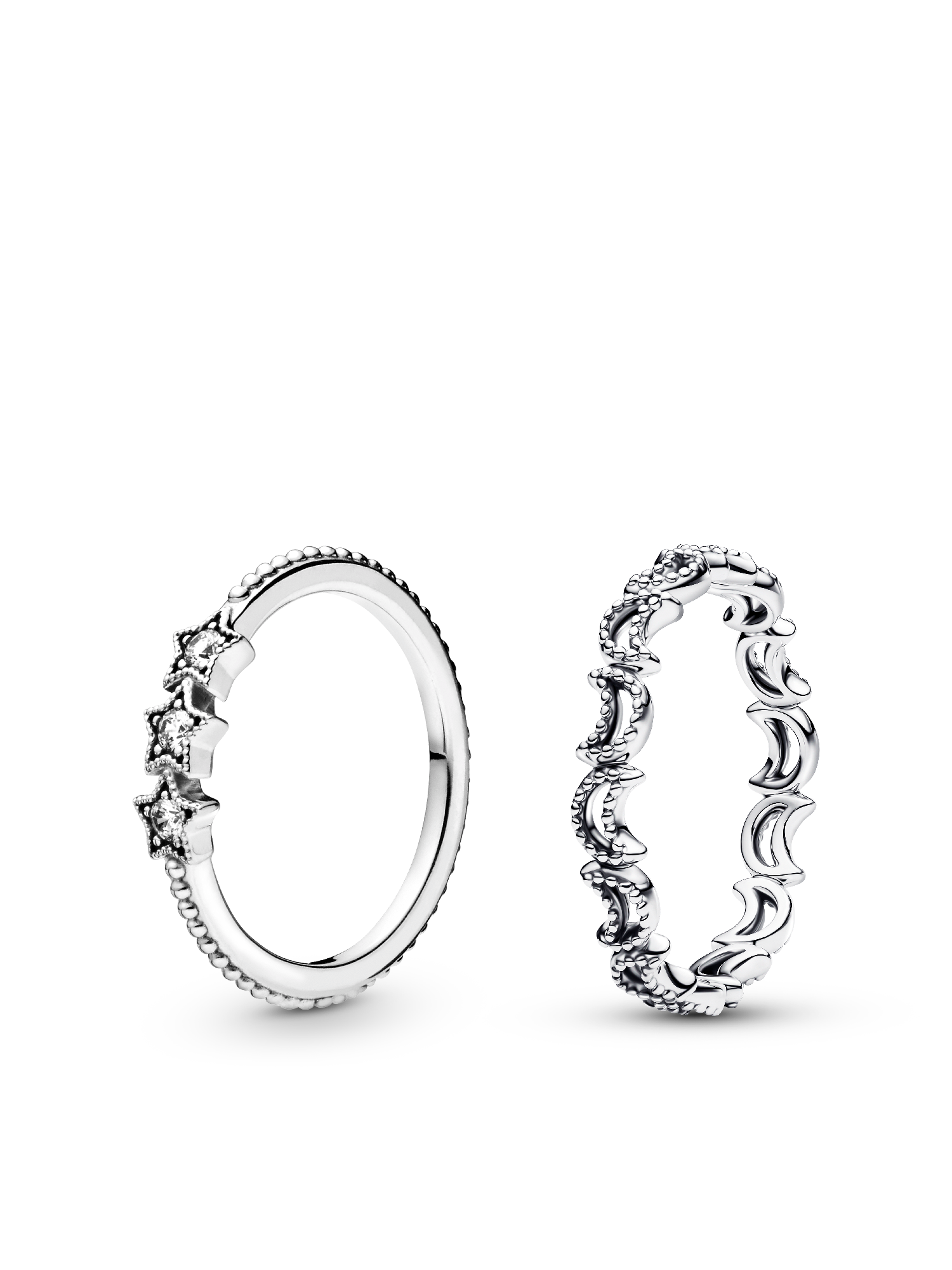 Celestial Star & Moon Ring Stack
