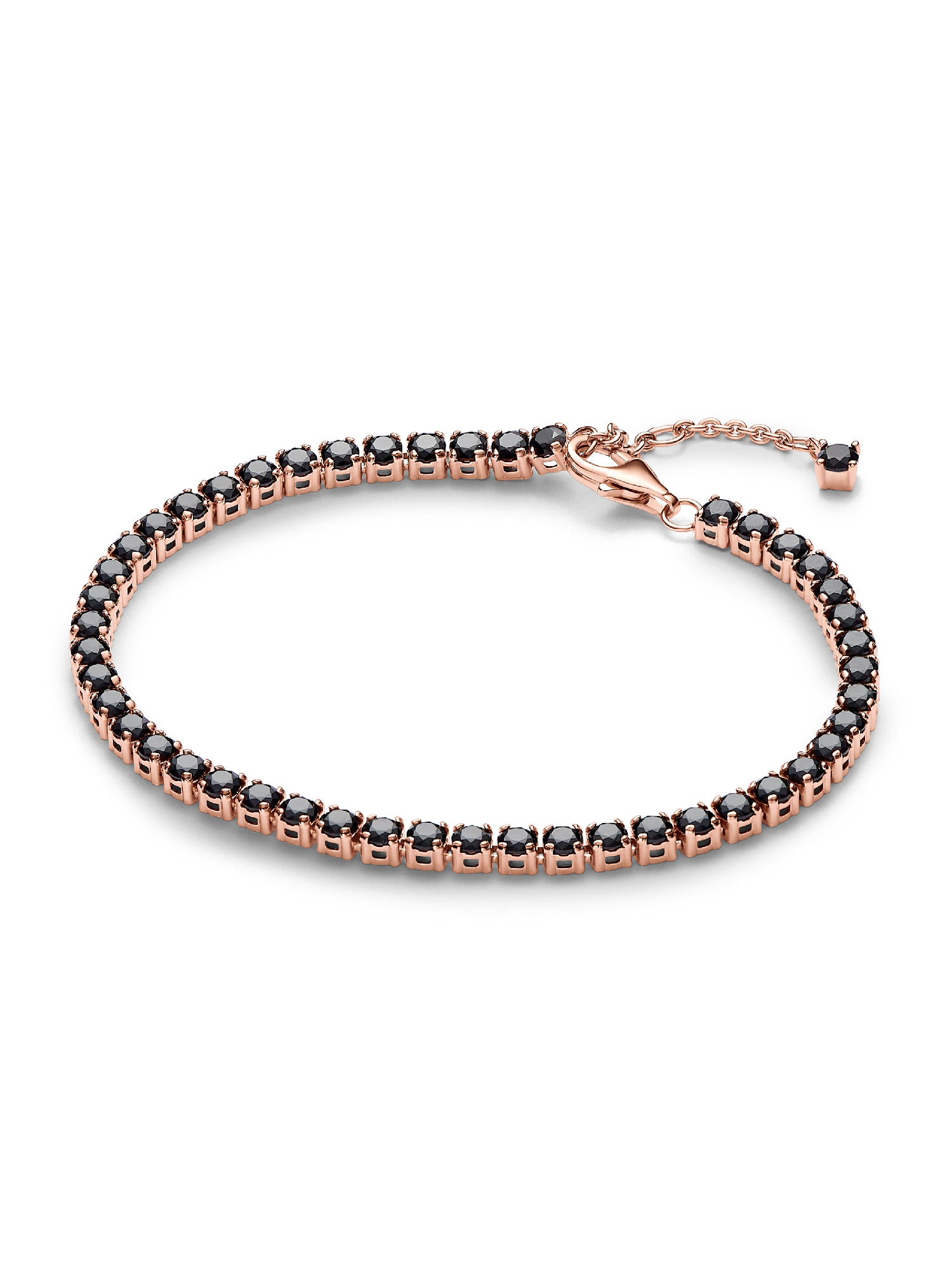 Bracelet de tennis scintillant noir