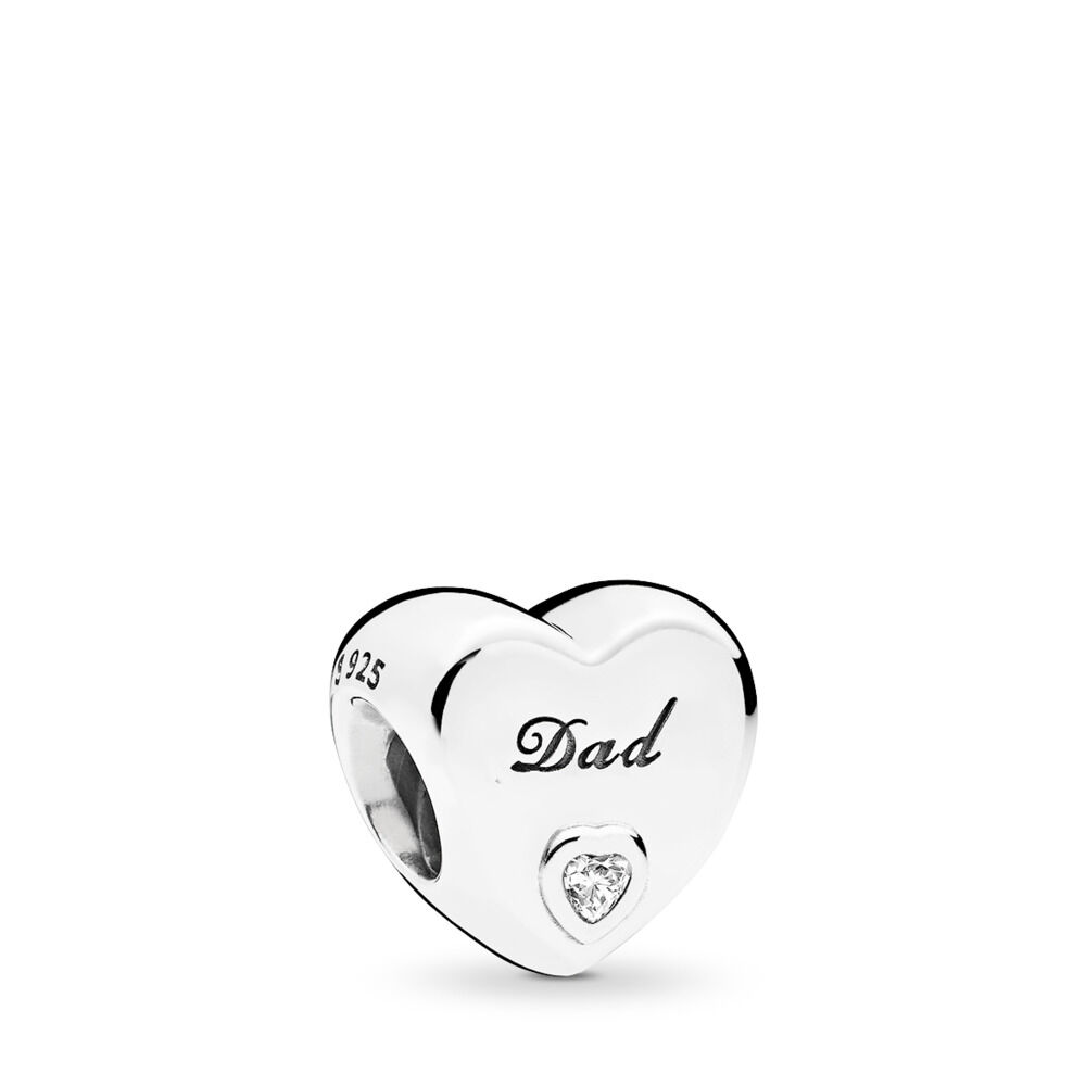 Dad Heart Charm | Sterling silver | Pandora Canada
