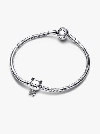 Pet Cat & Bow Charm