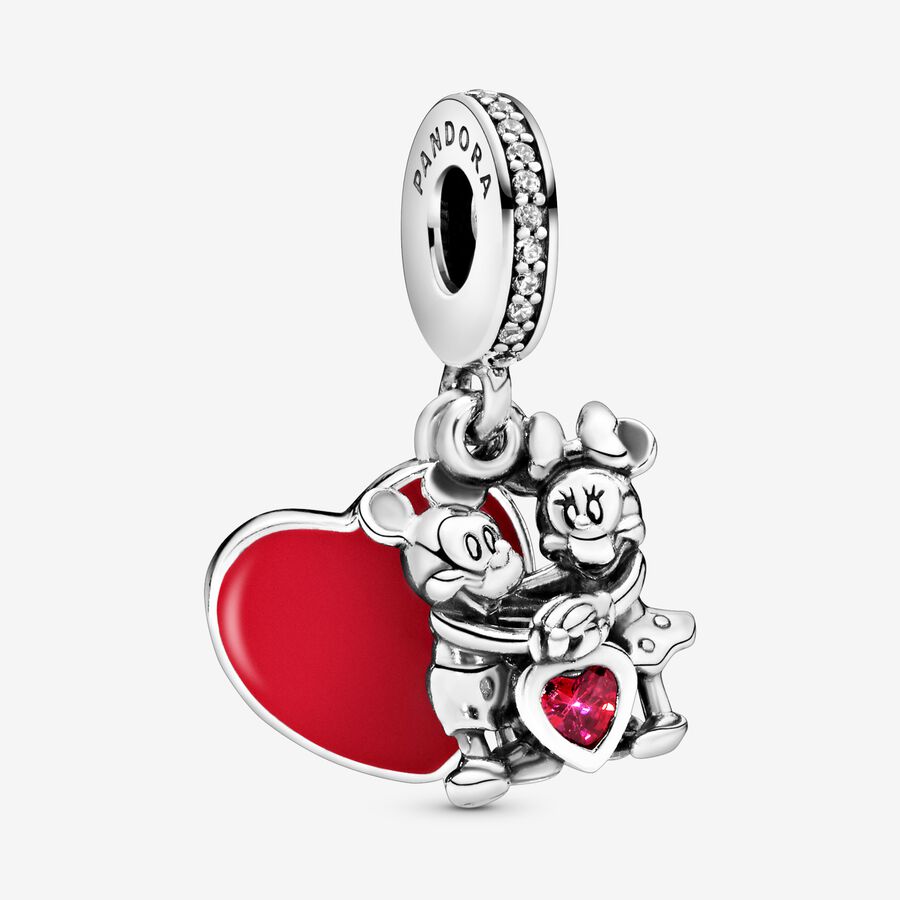 FINAL SALE - Disney Mickey Mouse & Minnie Mouse Love Dangle Charm image number 0