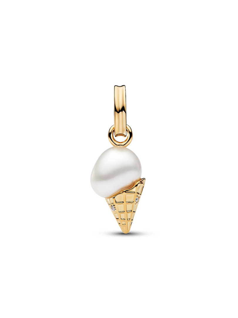 Treated Freshwater Cultured Baroque Pearl Ice Cream Dangle Charm