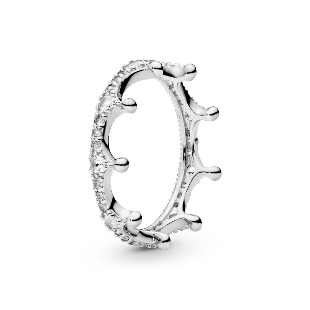 FINAL SALE - Clear Sparkling Crown Ring | Sterling silver