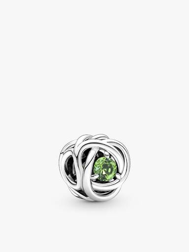 Collier avec charm-pendentif Cercle éternel d'août