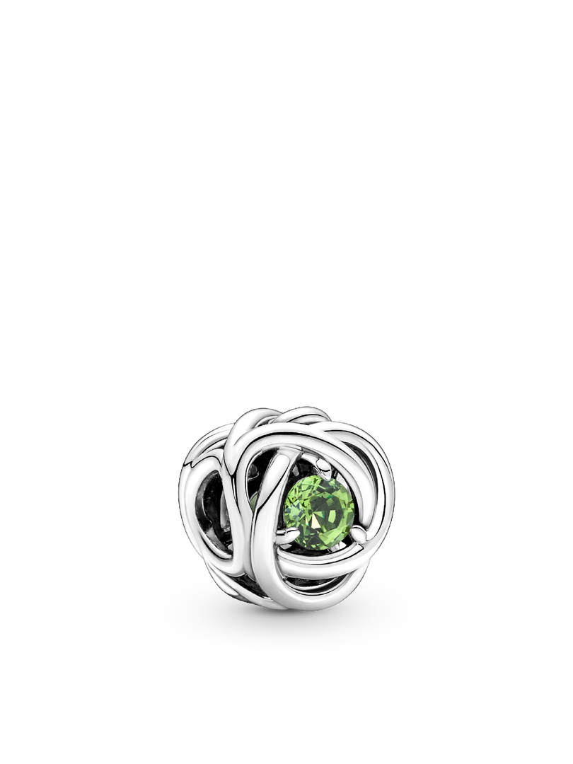 Collier avec charm-pendentif Cercle éternel d'août