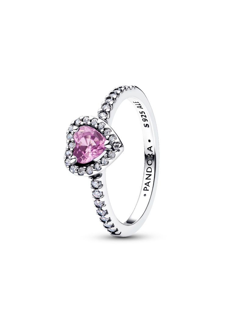 Elevated Light Purple Heart Ring