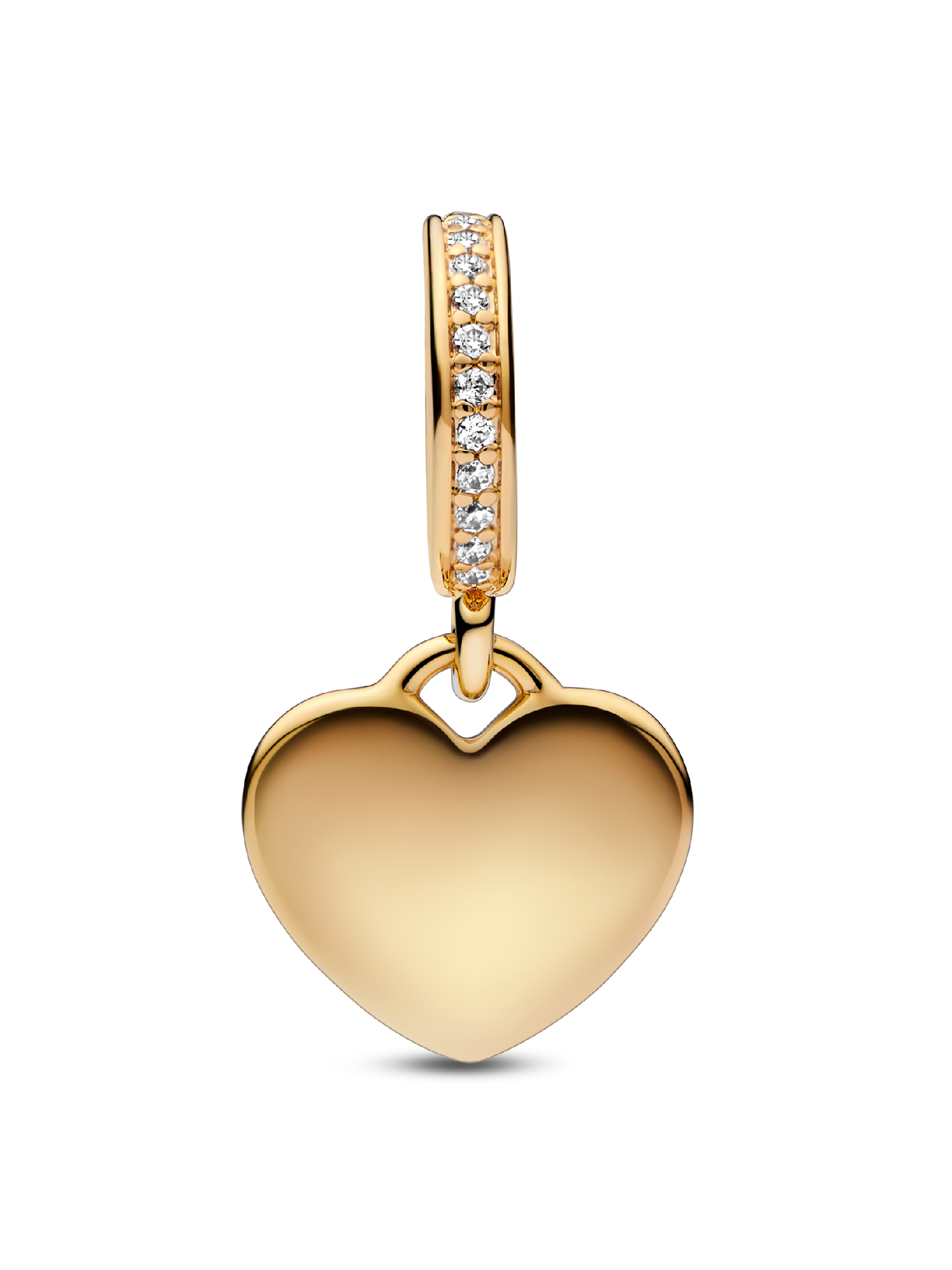 Charm-pendentif Étiquette en forme de cœur à graver