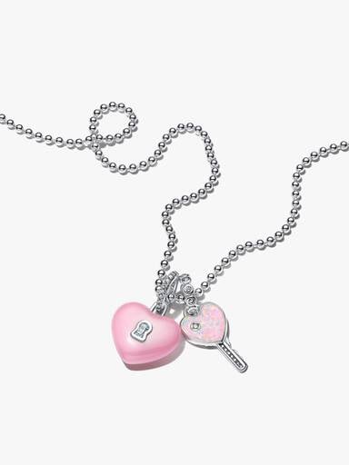 Ensemble de collier Clé en cœur et cadenas