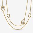 Pandora Infinite Lab-grown Diamond Long Pendant Necklace 0.50 ct tw 14k Gold