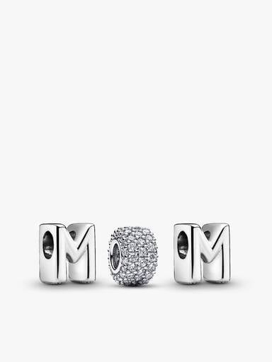 MOM Letter Charm Trio