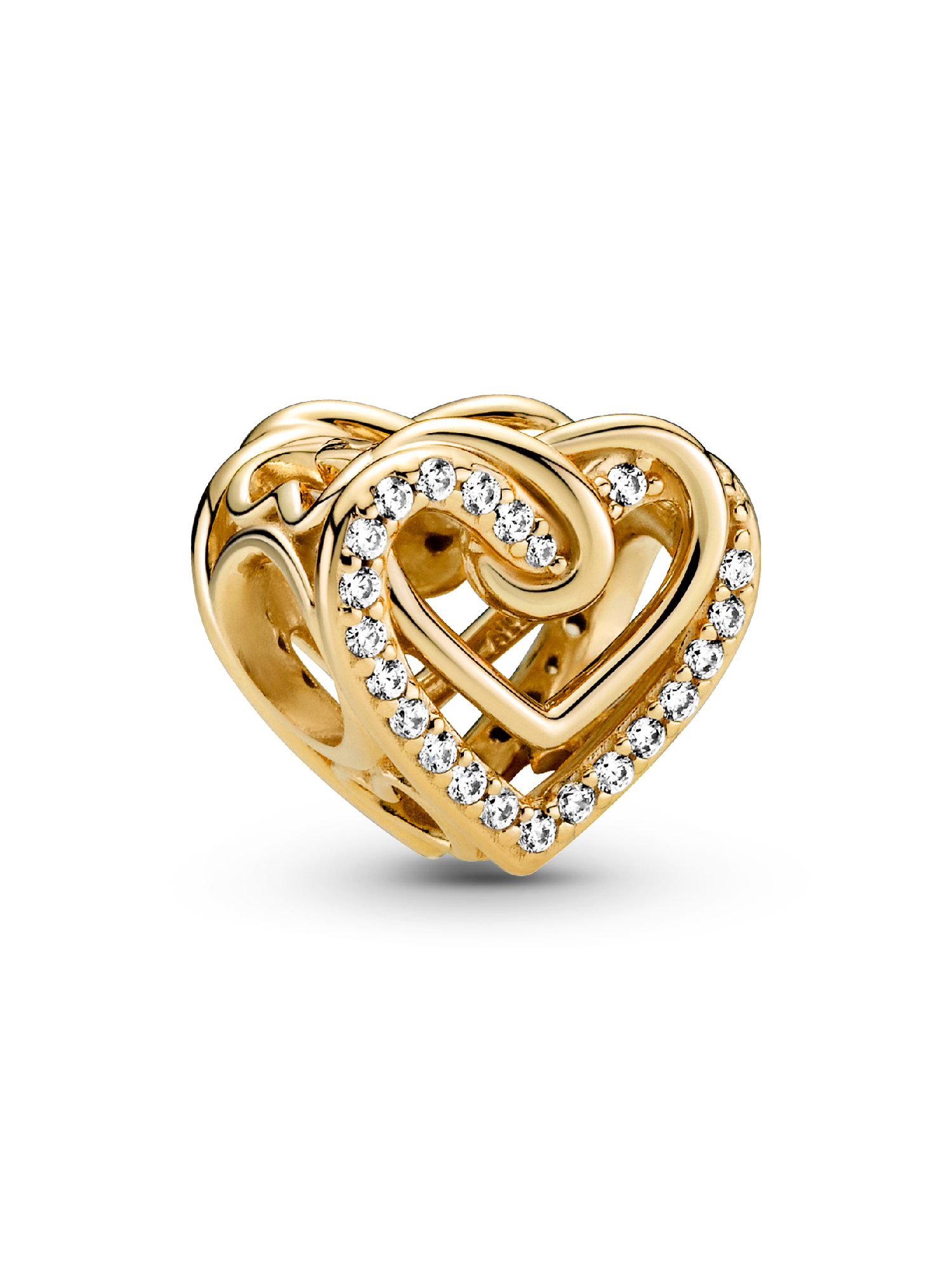 Sparkling Entwined Hearts Charm