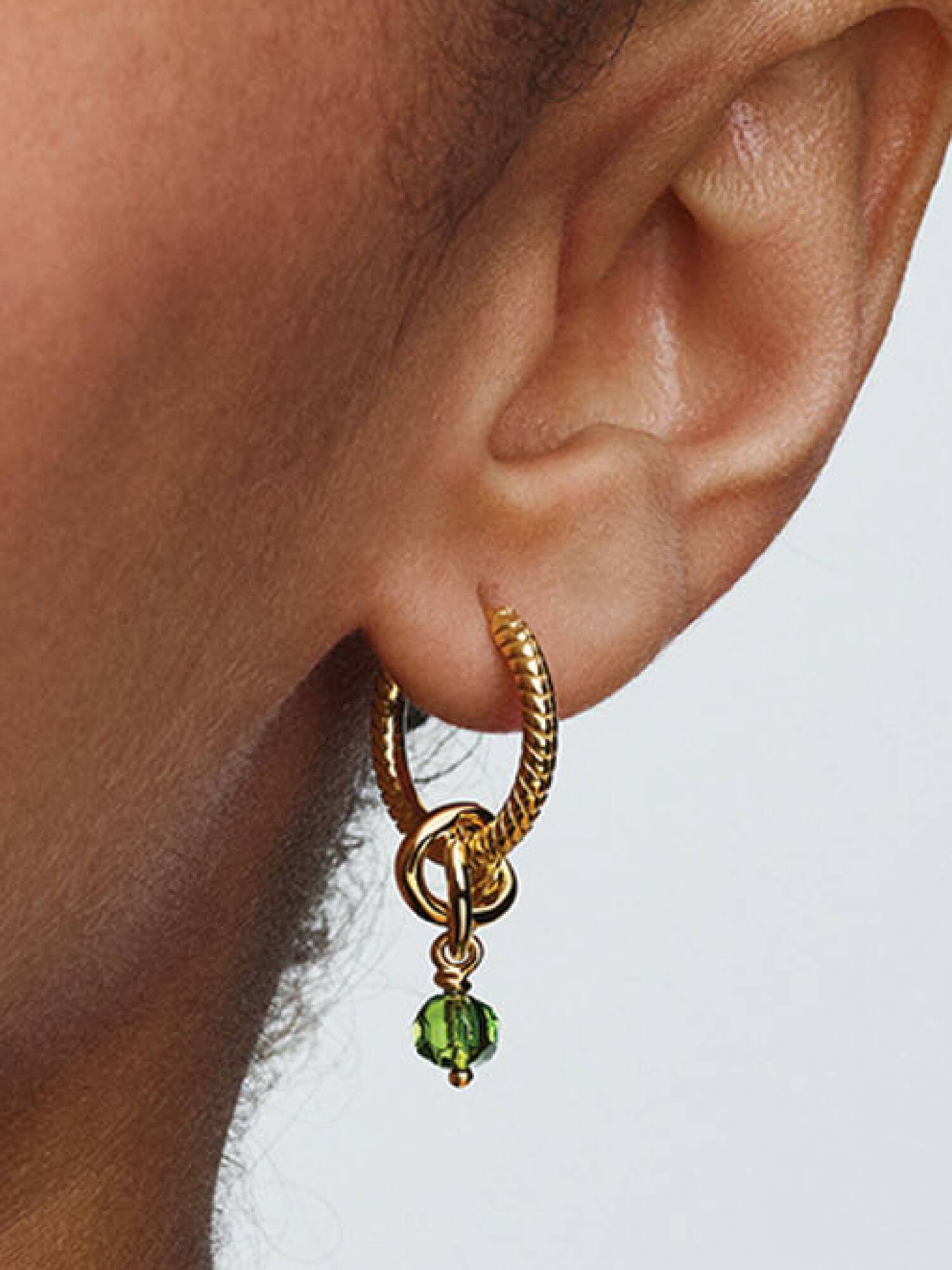 Charm-pendentif Cercle éternel vert printemps d'août