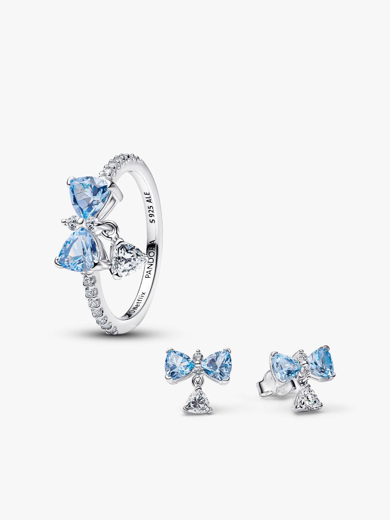 Bridgerton Blue Bow Jewellery Set