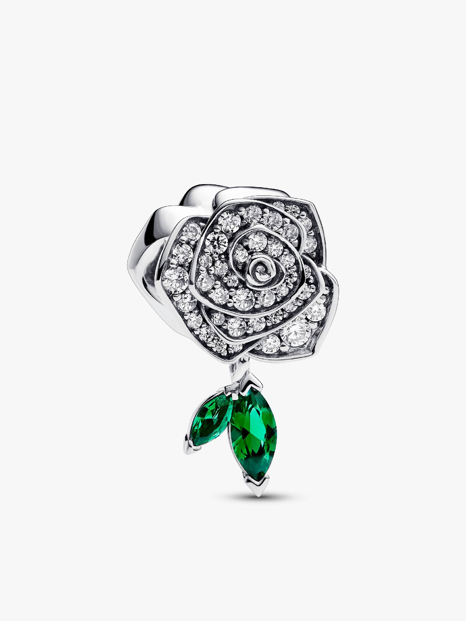 Sparkling Rose in Bloom Charm